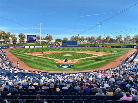 A wiffle ball field sits behind the outfield concourse, part of a large open park area for fans to gather. Tentative 2020 Milwaukee Brewers Spring Schedule Posted ...