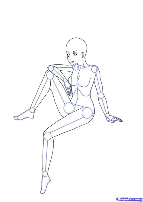 5) draw the final outline. how to draw anime bodies step 19 | Drawing anime bodies, Drawings, Anime drawings