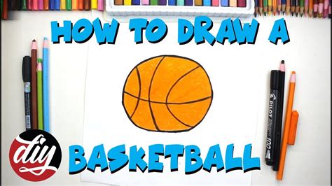 Color this basketball hoop and also the basketball. How to Draw a Basketball Step by Step For the Kids 🏀 - YouTube