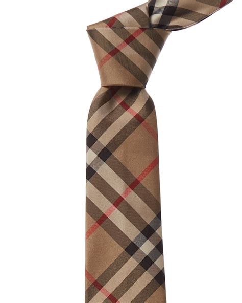 Bold checks touch up a handsome italian tie cut from pure silk. Burberry Archive Beige Modern Cut Vintage Check Silk Tie ...