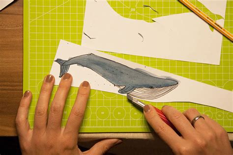Wal hai stiftetasche schnittmuster pdf uschi 5 : DIY: Ein Wasserfarben-Lesezeichen für Walfreunde