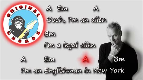 I wrote englishman in new york for a friend of mine who moved from london to new york in his early seventies to a small rented apartment in the bowery at a time in his life when most people have settled down forever. Sting - Englishman in New York - Chords & Lyrics - YouTube