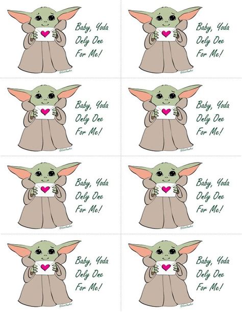 Check spelling or type a new query. Baby Yoda Printable Valentine's Day Cards - Instant Download | Valentines printables free ...