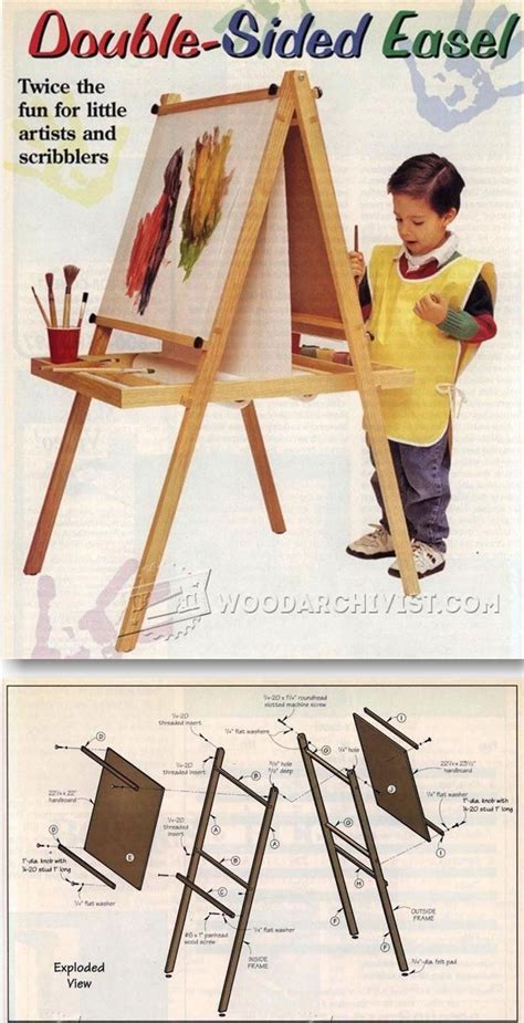 Weekly resource included · super easy · 150 free detailed plans Kids Easel Plans - Children's Wooden Toy Plans and ...