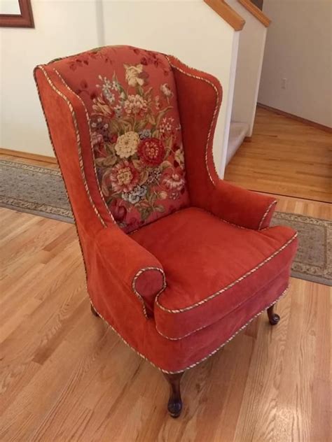 Shop for wingback chair covers in slipcovers. Coral and Bouquet Wingback Pair | Craftsy | Arm chair ...