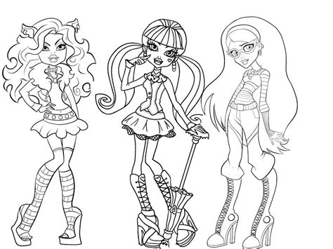 Coloriage de fille et garƒ§on gratuit. Coloriage de Monster High à colorier pour enfants ...