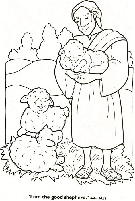 17 free sunday school coloring pages. The Good Shepherd | Bible coloring pages, Sunday school ...