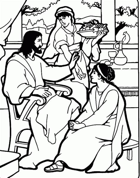 These fun creation coloring pages help preschool and early elementary children to learn the creation story from the bible. Mary And Martha Coloring Pages - Coloring Home