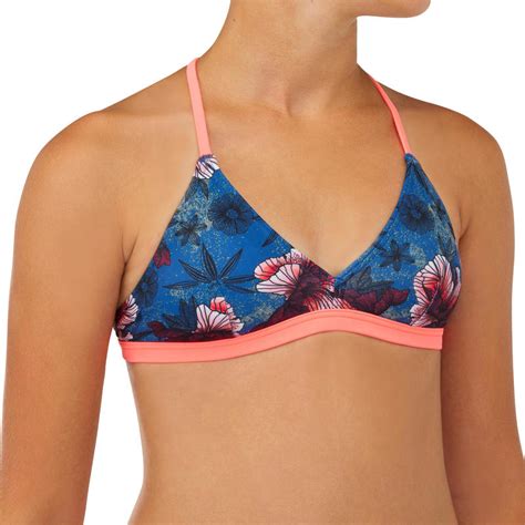 Trovi bici front e full suspended. GIRL'S SURF SWIMSUIT TRIANGLE TOP BETTY 500 BLUE - Decathlon