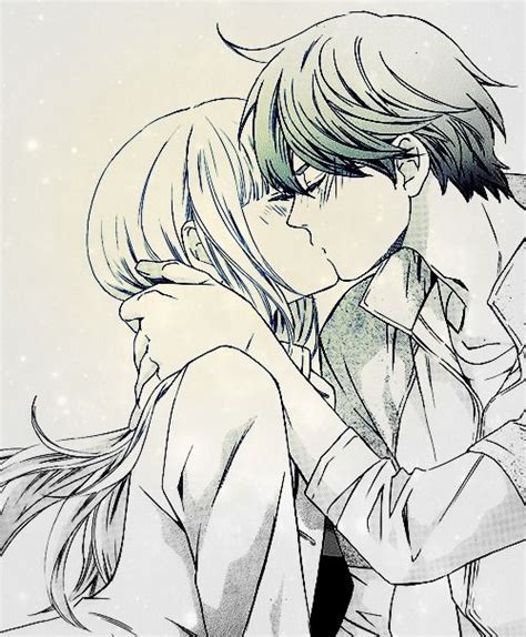 Here is the line art now that you are done. #love #kiss #young #anime #true | A love story | Pinterest ...