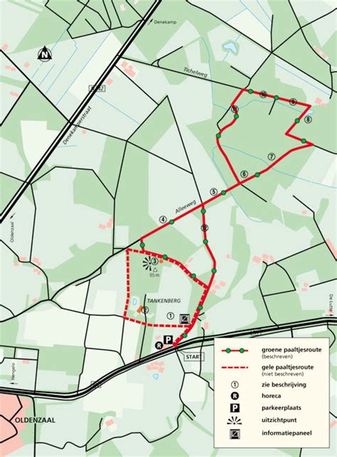 Je volgt dan steeds de gekleurde wandelpijlen langs de diverse wandelkeuzepunten. ErBij - Wandelroutes - Overijssel - Egheria 4,5km