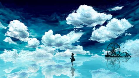 For wallpapers that share a theme make a album instead of multiple posts. Anime Blue Sky HD Wallpaper | Hintergrund | 1920x1080 | ID ...