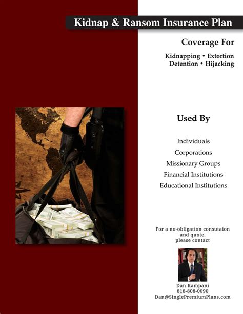 Kidnap and ransom insurance coverage protects businesses and individuals against major financial losses that result from kidnapping, extortion, and ransom demands. Kidnap and Ransom Insurance by Dan Kampani - Issuu