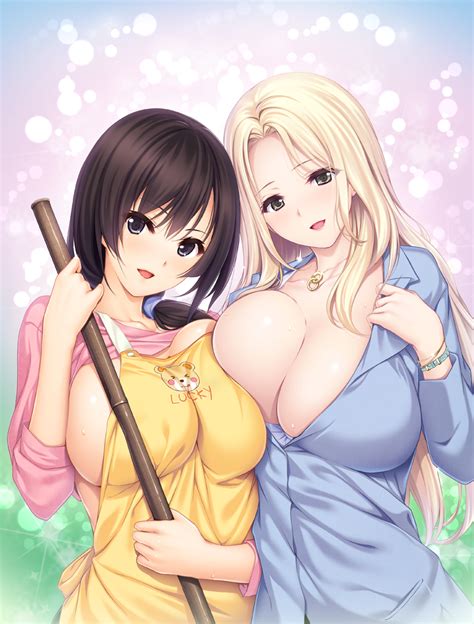 This isn't exclusive to black characters either. The Big ImageBoard (TBIB) - 2girls apron black hair blonde ...