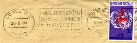 Grâce à la boîte postale, la poste vous donne l'opportunité de recevoir votre courrier en bonne et due forme; Cameroun et Togo 1961/1966