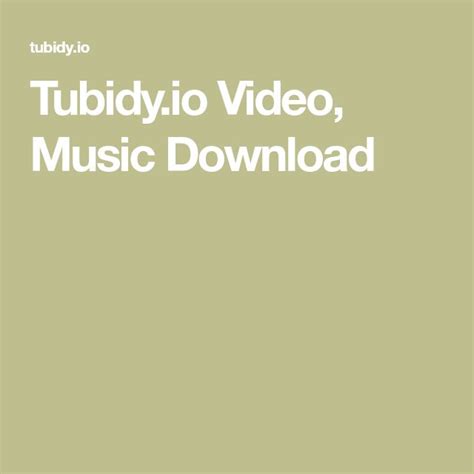 The tubidyhd is a torrent site that provides movies in most of the languages. Tubidy.io Video, Music Download in 2020 | Music download, Music search, Free music