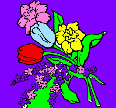 Scegliere i fiori significa anche scegliere la persona cui donarli. Disegno Mazzo di fiori colorato da Utente non registrato il 14 di Marzo del 2010