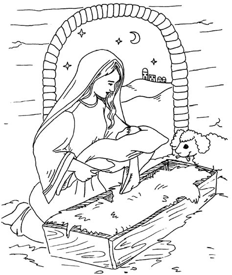 These printable christmas coloring pages make keeping advent and children always like babies and this is part of his charm. Baby Jesus Manger Coloring Page - Coloring Home