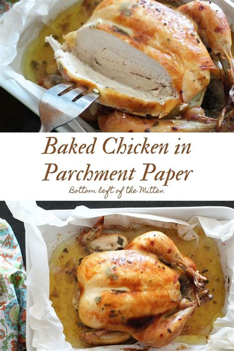 Coat one side of the parchment paper with melted butter, then. Baked Chicken in Parchment Paper | Recipe in 2020 | Baked ...