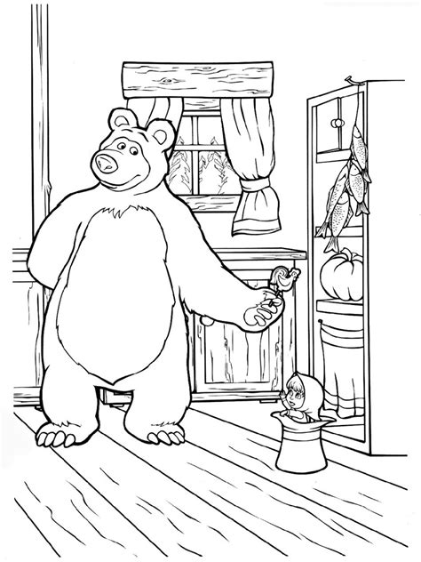 Masha and the bear coloring pages on coloring book info. 36+ Hits Sketsa Gambar Mewarnai Masha Terkini | Repptu