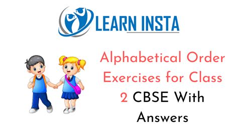 Our alphabetical order worksheets are free to download and easy to access in pdf format. Alphabetical Order Worksheet Exercises for Class 2 ...