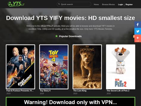 Sep 13, 2019 · yts. YIFY - Uptime Status, Mirrors and Alternatives