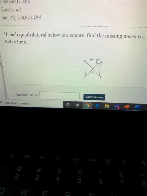 Find the missing angle measure in the triangle given below. Answered: If each quadrilateral below is a… | bartleby