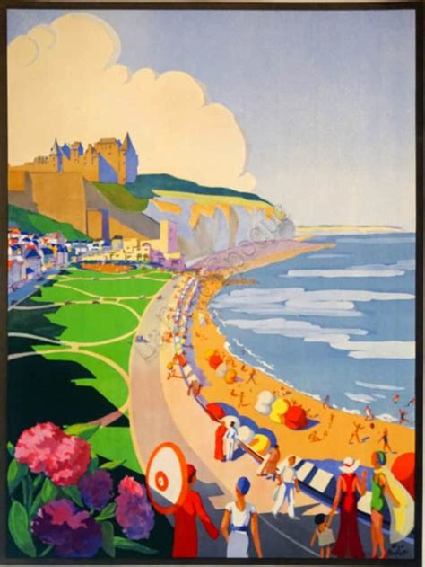 French Art Deco Travel Poster to 'Dieppe' by Hulot, 1930 » Vintage Posters by La Belle Epoque 