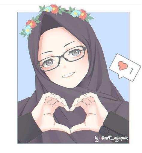 Kartun hijab gaul bertopi, kartun hijab keren, kartun hijab berkacamata, kartun muslimah memakai topi, gambar kartun hijab gambar kartun muslimah berdo a bergerak comel kumpulan sumber : Pin di Gambar HD
