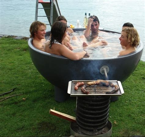 A freshly filled hot tub will most likely not have any peculiar smell except for that of freshwater. 19 best images about Wood fired hot tub on Pinterest | How ...