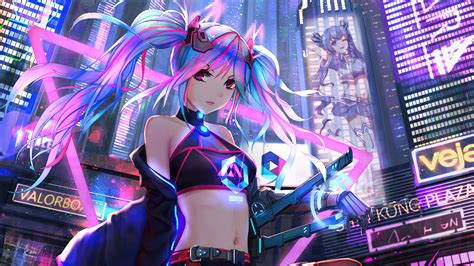 Maybe you would like to learn more about one of these? Anime Cyber Girl Neon City, HD Artist, 4k Wallpapers ...