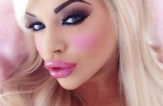 lips botox barbie sissy blonde face bimbo big makeup girly stuff fake ellie lip make queen instagram missoni natural pinsta