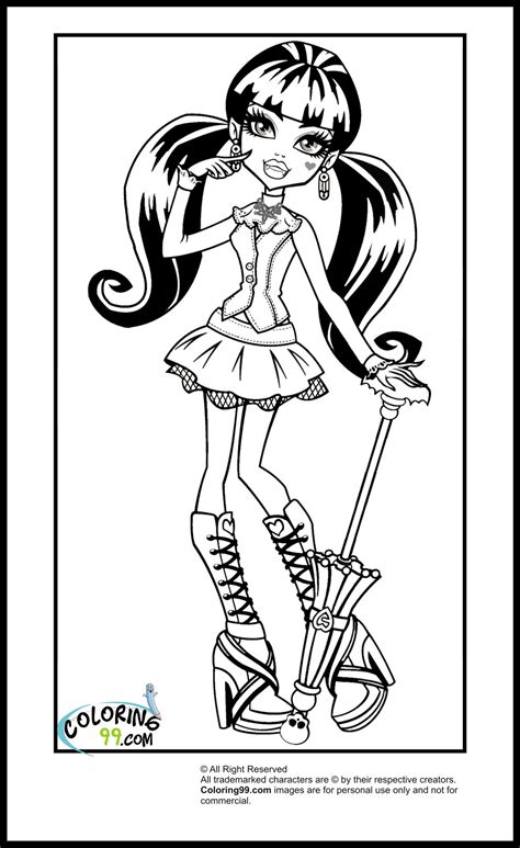 Spectra vondergeist, nefera de nile, abbey bominable, operetta and boys holthyde, jackson jekyll are your coloring models this time! Monster High Draculaura Coloring Pages | Team colors