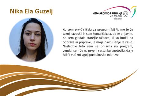 Contact miha nika on messenger. Zlatniki 2018 - Program MEPI
