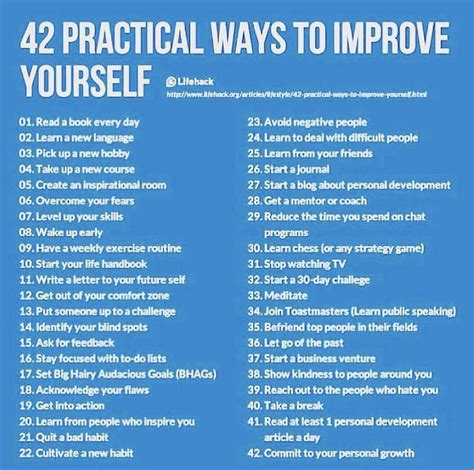 42 Ways To Improve Yourself… | Success Strategies