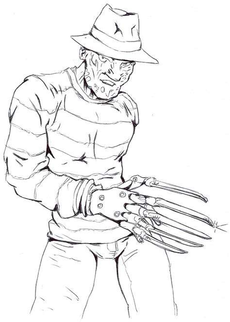 Lovingly hand drawn and inked by me, a tortured soul is about to meet the gullet of the one and only freddy krueger. Freddy Krueger Coloring Pages To Print for Training | K5 ...