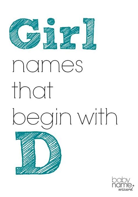 Boy names starting with d: Pin on Girl Names