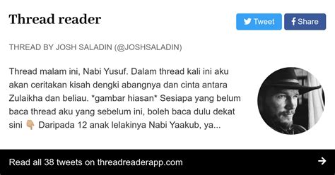 Cinta zulaikha adalah batul2 cinta yg sesunggu nya. Thread by @JoshSaladin: "Thread malam ini, Nabi Yusuf ...