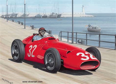 Selten eddie cheever f1 unterzeichnet foto + coa autogramm formel eins. Juan Manuel Fangio by Ray Goldsbrough - Oliver's Art