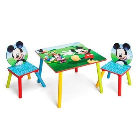 This fold 'n go table and chair set features colorful graphics and a large table surface for drawing, eating and playing. Mickey Mouse Table and Chairs Set - Toy Buzz