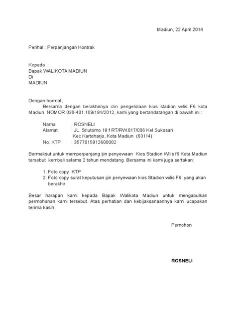 We are a sharing community. surat perpanjangan kontrak .doc