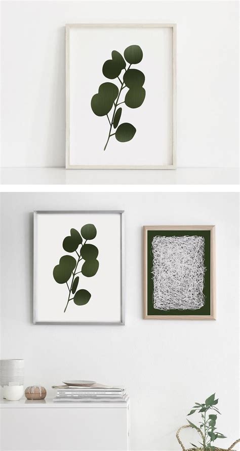 Fill your walls with joyful memories. Sage Green Botanical Prints Set, Dark Green Leaf Prints ...