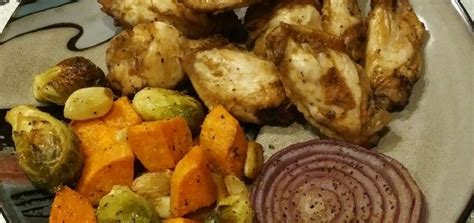 The combination of garlic, miso, soy sauce and mirin is simply amazing. Costco Roasted Organic Chicken Wings & Vegetables | The ...