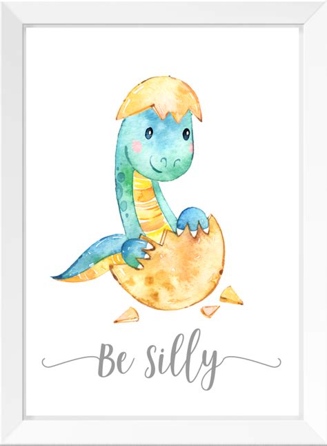 Dinosaur Nursery Prints Set, Baby Kids Room Dinosaurs ...