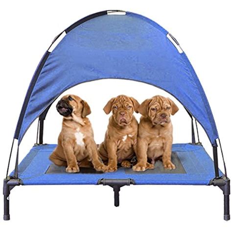 A sheer winner for you and your dog. JANMO Pet Bed Dog Foldable Indoor and Outdoor Cot Tent ...