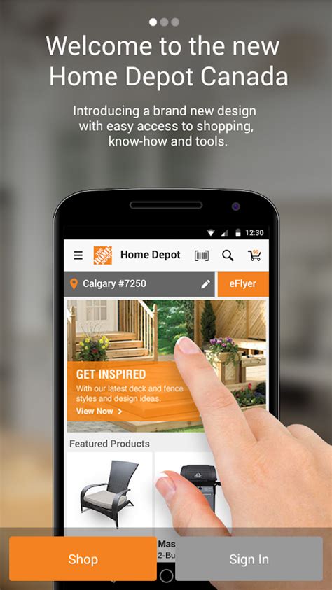 If you want your tools to be useful that's a no brainer. The Home Depot Canada - Android Apps on Google Play