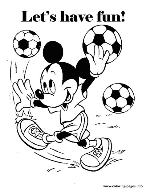 100+ mickey mouse coloring pages! Mickey Playing Soccer Disney Coloring Pages Printable