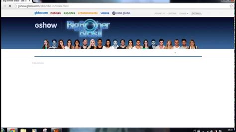 Um site com enquetes para você poder votar e saber a rep: como votar no site gshow.com/bbb - YouTube