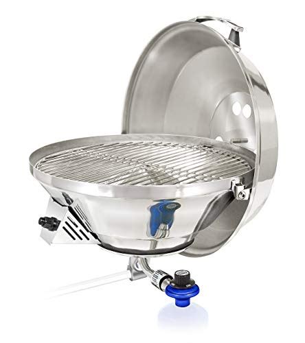 Magma products, marine kettle 3, combination stove & gas grill patented design utilizes both radiant and convection cooking, the hottest temperatures with the least amount of fuel; Magma Products, Marine Kettle 3, Combination Stove & Gas ...