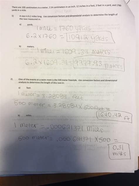 0.01 km = 1 m when you know than 0.01 km is equal to 1000cm procedure 2: Solved: In There Are 100 Yards In A Mile. Centimeters In A ...